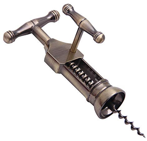 Professional Deluxe Corkscrew, Retro Style Zinc Wine Opener, Bottle Opener, and Foil Cutter, Waiter?s Corkscrew (Gift box)