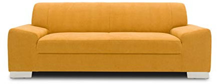DOMO. collection Sofa Alisson, 3er Couch, 3-Sitzer, 3er Garnitur, Polstergarnitur 199 x 83 x 75 cm (BxTxH), in gelb