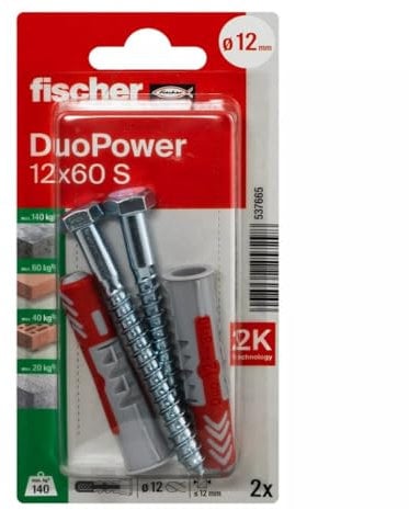 Fischer 537665 Blister Duopower, 12X60, Multicolor