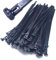 Pack of 100 Cable Ties Resealable 540 mm x 7.6 mm Black Reusable Nylon UV Stable