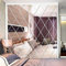 58 PCS 3D Mirror Wall Sticker, Self Adhesive DIY Wallpaper Mirror Mural Wall Decal Art Ceramic Tile Furniture Decal Decoration Wallpaper with Protective Film for Home Living Room - 100x100cm