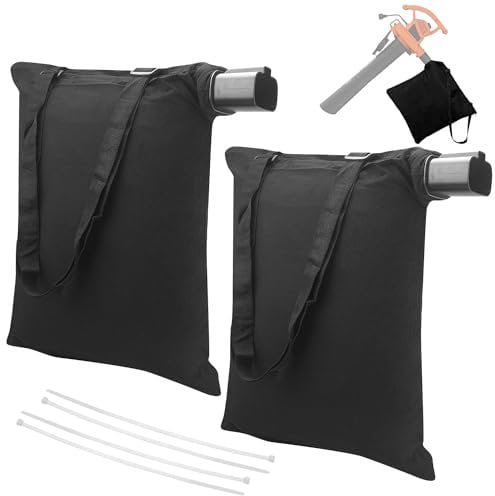 Braveboy 2 Pack 5140125-95 Leaf Blower Vacuum Vac Shoulder Bag Compatible with Black & Decker BV3100 Leaf Blower - 5140117-99 5140125-95 Shoulder Bag, Replacement Leaf Bag