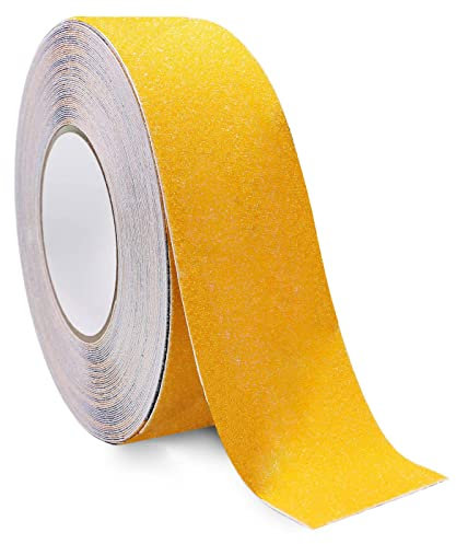 Gebildet 20m×5cm Rutschfestes Klebeband, Rutschfestes Klebeband zur Verbesserung des Griffs, Starker Sicherheitsaufkleber für im Innen- und Außenbereich, Gelb