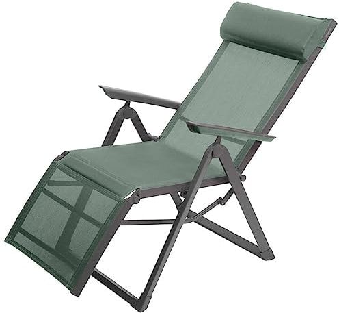 Hespéride - Fauteuil de Jardin inclinable Decima Vert Olive et Graphite