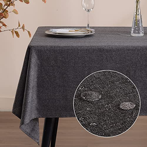 SEASHORE TREE Leinen Tischdecke aus Colaflaschen, umweltfreundliche Leinendecke,Leinenoptik Wasserabweisend, Erneuerbare Tischtuch Wasserdicht, Fleckschutz abwaschbar schmutzabweisend Eckig 140*240 cm
