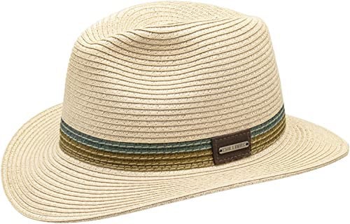 CHILLOUTS Manaus Hat Herren Sonnenhut - Panama Hut Herren Sommer UV Schutz UPF50+, Strohhut Breite Krempe, Hochwertiger Sonnenhut Verstellbar, Natural, S-M