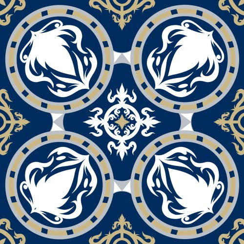 Self Adhesive Wall Tiles Stickers - 18 PCS Blue Moroccan Mosaic Style Kitchen Wall Art DIY Tiling Traditional Vintage Design Peel and Stick Tile Paint Stick on Tiles (New Mixed Blue) (New Blue 6)