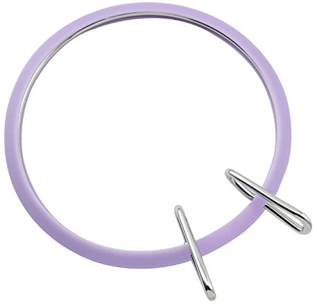 YYANGZ Stickrahmen aus Metall, Federspannung, Stickrahmen, Stickrahmen, Kreuzstich Reifen (lila)
