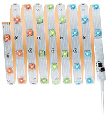 Paulmann 3987 LED Stripe TIP Komplett Set 3m RGB IP20 230/24V incl. 8,0 Watt dimmbar Lichtband Weiß Kunststoff