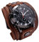 Colcolo Punk-Armbanduhr, breite PU-Lederband-Armbanduhr, Herrenuhr-Armband, Quarzuhren, Brown