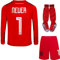 Mokiss Deutschland Neuer Kinder Torwart Trikot Fußball #1, Neu Saison, Shorts Socken Torwarttrikot (Rot (Langarm),24)