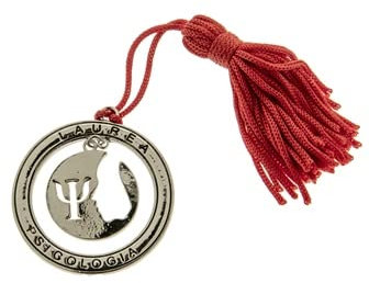 Formoso Bomboniera Decorazione Ciondolo Cerchio in Metallo Zama Argentata Laurea PSICOLOGIA D 4 Cm Confezione 12 pz Art 12A057
