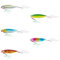 5 Stück Kunstköder, Angelköder, Wobbler Swimbait, Mit Pailletten- und Federmaterial, für das Angeln in Süß und Salzwasser
