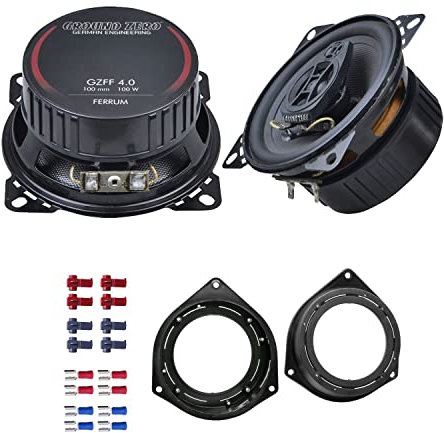 Ground Zero Auto Lautsprecher Boxen GZFF 4.0 200 Watt 10 cm 2 Wege Koax passend für Opel Astra H 2004-2010 Türen hinten
