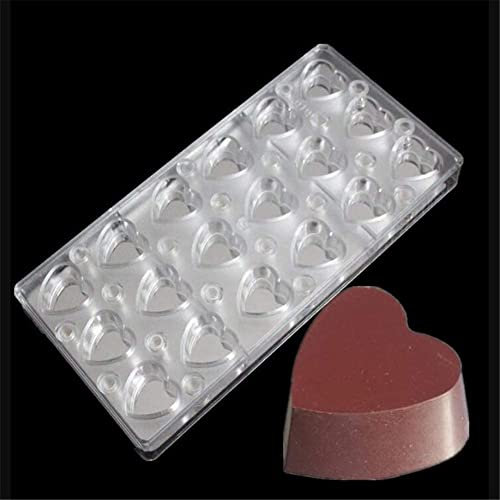 18 Mulden 3D herzförmige magnetische Schokoladen-Transferform, Polycarbonat, Schokoladenformen, DIY-Backwerkzeuge, Bäckerei, Gebäck, Tablett, Magnet, transparente Schokoladenplatte, Süßigkeitenform,
