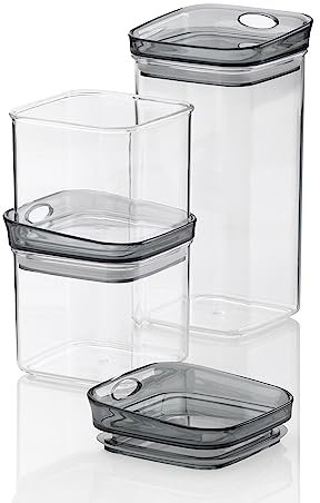 kela Jule Vorratsdose luftdicht, 3-teilig, MS-Kunststoff, transparent, 2x 500 ml, 1x 1200 ml, 12058