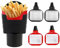 5 Stück Saucenhalter Auto Clip-Set,Pommes-Frites-Becherhalter Auto Saucenhalter Auto Pommes Halter Dip- und Saucenhalter-Clip-Set