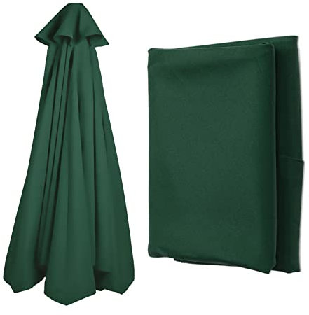 NAFGQIY Toldo Sombrilla 8 Varillas 3 Metros/2.7 Metros Ventilado Recambio Tela Sombrilla Parte Superior para Sombrilla De Exteriores, Patio, Jardín, Playa, Piscina, Paraguas Grueso Y Fuerte