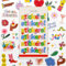 ban.do Stickerbuch mit über 700 verschiedenen Aufklebern und 35 Blatt mit lustigen/bunten, ästhetischen Paketen für Scrapbooking, Planer oder Tagebücher, Ausgabe 9