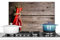 KitchenYeah© Spritzschutz Küchenrückwand Platte Küche Deko Aluminium Platte Spritzschutz Küchenwand WandverkleidungPfeffer - Holz - Gewürze - Kräuter - Rot - Braun - 60x40 cm