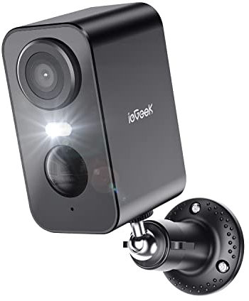 ieGeek 2K Caméra Surveillance WiFi Exterieure sans Fil, Vision Nocturne Couleur, AI & PIR Détection Mouvement, Extérieure/Intérieure, Audio Bidirectionnel, Étanche IP65