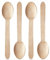 Chef Royale 100 Disposable Wooden Spoon - Eco Friendly Spoons Set - Biodegradable and Compostable Bamboo Wooden Cutlery Set for Christmas Parties Picnics,Weddings,Office (100 Wooden Spoons)