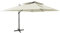 vidaXL Cantilever Garden Parasol - Sand Outdoor Umbrella, Adjustable Tilt/Rotation, UV Protection, 400x300cm, Aluminium Frame
