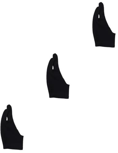 FRCOLOR 3pcs Two Finger Curved Gloves Mitten Digital Art Glove Graphic Tablet Glove The Ove Glove Gauntlet Pen Display Glove Drawing Glove Hand Muffs 2 Finger Gloves Arc Digital Tablet