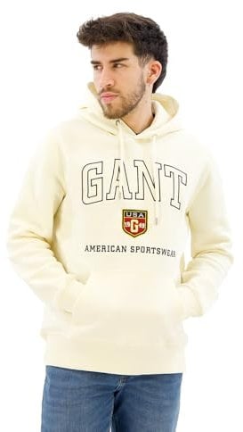 GANT Herren REG Shield Hoodie Kapuzenpullover, Ruby RED, XXL