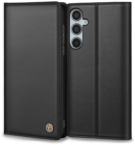 Handyhülle für Samsung Galaxy A55 5g Hülle, Premium Lederhülle Schutzhülle Tasche für Samsung A55 Hülle Wallet Kartenfach Standfunktion Klappbar Flip Case für Galaxy A55 5g Hülle, Schwarz