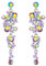 EVER FAITH Pendientes largos para mujer, cristal, boda, fiesta, bohemio, bohemio, flores, araña, Cristal