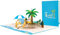 Pop-Up Karte Reisegutschein,Strandurlaub Reisegutschein Geschenkkarten für Flitterwoche, Popup Karte Grußkarte Gutscheinkarte für Urlaubsreise,Geburtstagskarte Glückwunschkarte für Urlaub