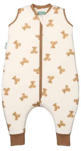 molis&co - Baby Schlafsack mit Füßen - Ideal für Frühling und Herbst - Babyschlafsack mit Füßen 1 tog - Leicht gepolstert - 100% Baumwolle (Oeko-TEX 100), Premium Qualität - Teddy (80 cm)