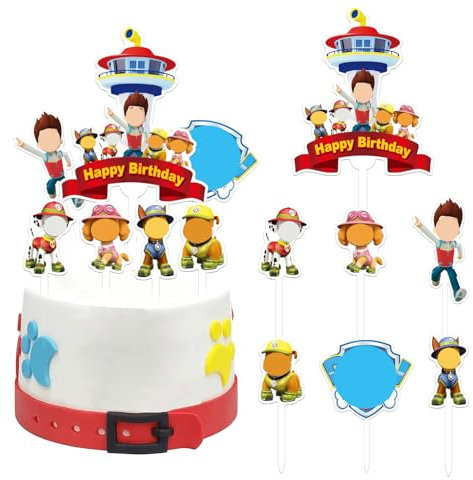 7 Stück Tortendeko Geburtstag,Acryl Happy Birthday Kuchen Deko,Kuchenaufsatz,Muffin Geburtstag Deko,Cupcake Topper,Cake Decoration für Junge Mädchen Themen Kindergeburtstag Party