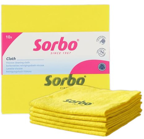 Sorbo Sorbonettes – Multifunktionale sowie saugfähige Reinigungstücher, weich und fusselfrei, geeignet für empfindliche Oberflächen, 5 Stück