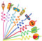 CharmBurst 8 unidades pajitas reutilizables rizadas, coloridas, adecuadas para niños, verano, Hawái, fiesta en la piscina, cumpleaños, decoraciones de fiesta, pajitas originales