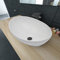 HOMTAKIE Lavabo en forme ovale Céramique 40 x 33 cm Blanc