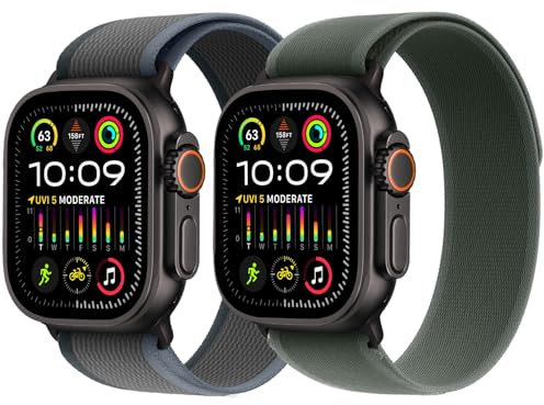 Trail Loop Nylon Strap - Compatible with Apple Watch Ultra 2 Strap/Ultra Straps 49mm 45mm 44mm Men Women, Braided Elastic Weave Sport Band for iWatch Ultra 2, iWatch Ultra Series 10 46mm SE/9/8/7/6/5