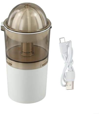 Bulevisiter Spremiagrumi elettrico senza fili, piccolo elettrodomestico da cucina, con filtro in acciaio inox, 60 minuti di autonomia (bianco)