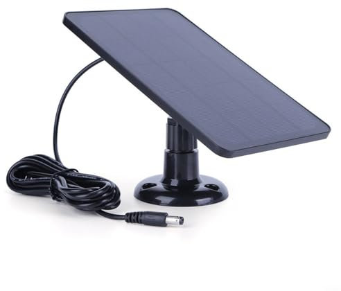 Violiica Outdoor Solar Charging Panel for Blink Camera 4W Weather Resistant Security Camera Power Supply with Adjustable Mounting Bracket 9.84ft Cable(DC Black)