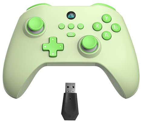 UHM Controller PC Wireless Gaming Controller mit PC Switch Handy iOS Android mit 2 in 1 Trigger & abnehmbare Hall Joystick & Mechanische Tasten, 6 Achsen Gyro Grün