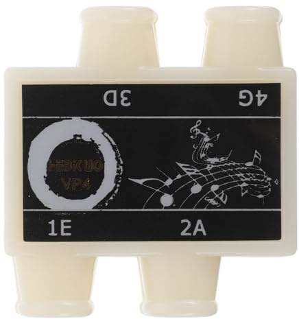 SWOOMEY Ukulélé accordeur à 4 trous pour guitare, violon, mandoline et basse facile à utiliser, précis, en plastique blanc, pour débutants et professionnels