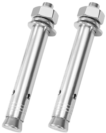Tunejoy Boulons à Expansion Hexagonaux M14x120 Boulons D'ancrage 304 Inoxydable Cheville à Béton Lourd Devoir Métallique pour Mur Béton Brique 2 Pièce