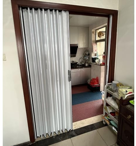 Porte a libro Porte telescopiche pieghevoli con serratura e binario, porte a soffietto grandi e piccole per camera da letto/cucina/cantina/bagno, porte scorrevoli pieghevoli per interni/esterni
