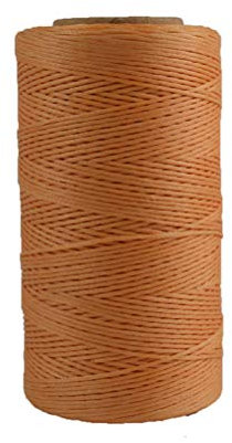 Szaerfa Costura de hilo encerado 260m de cuero 1MM para cincel Awl zapatos conjunto de equipaje (Marrón claro)