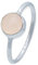 mantraroma Ring Damen Silber 925 Rosenquarz Edelstein rosa schlicht modern