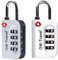 OW-Travel Zahlenschloss 4 Stellig Kofferschloss Vorhängeschloss Gepäckschloss Sicherheitsschloss Diebstahl Sicheres Lock TSA USA Schloss Zahlencode für Reise Koffer Spind Rucksack Luggage:2 Silber