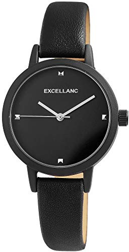 Excellanc Damen - Uhr Lederimitations Armbanduhr Zweifarbig Analog Quarz 1900205