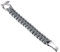 DonDon Herren Survivalarmband Paracord Outdoor Armband geflochten grau