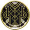 Creative Party PC343952 Geometric Gold Foil Paper Dinner Plates-8 Pcs